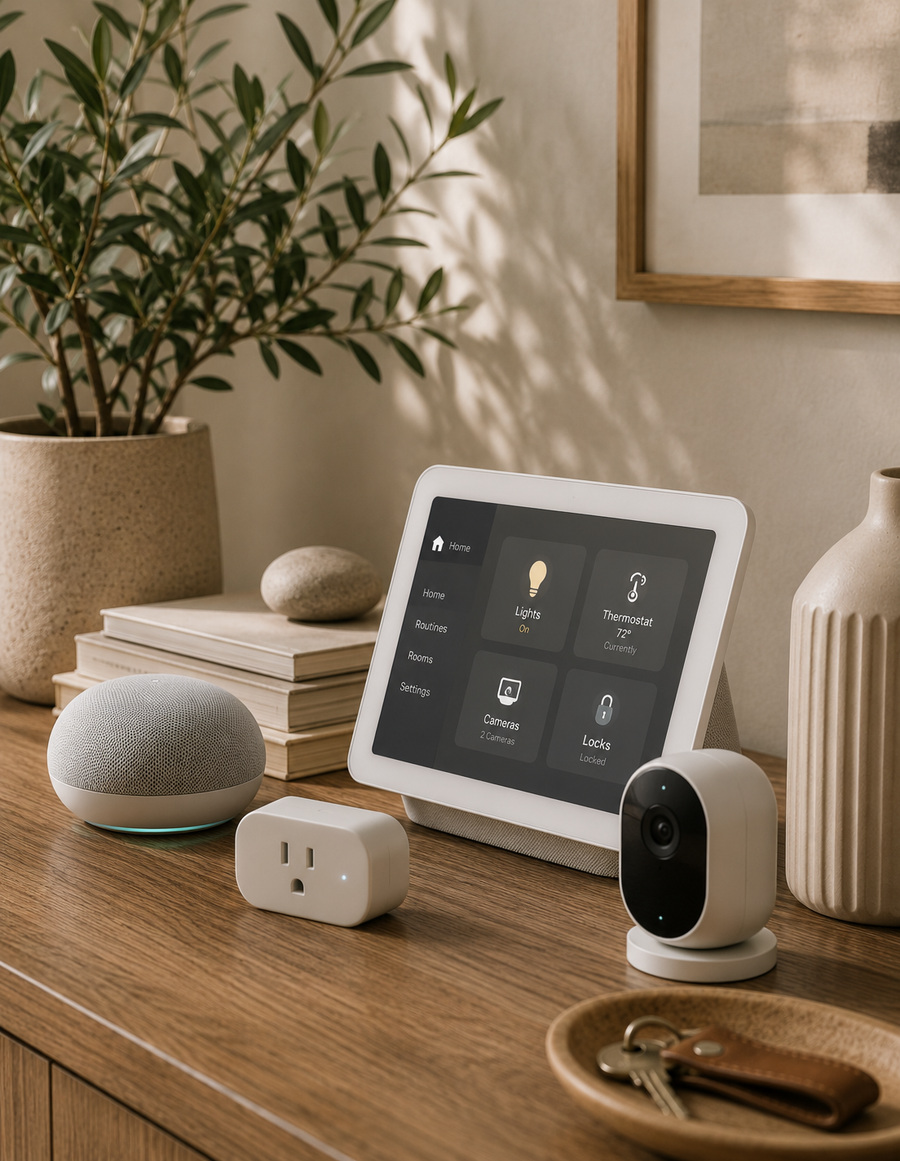 SmartHome — connected pieces on a sideboard