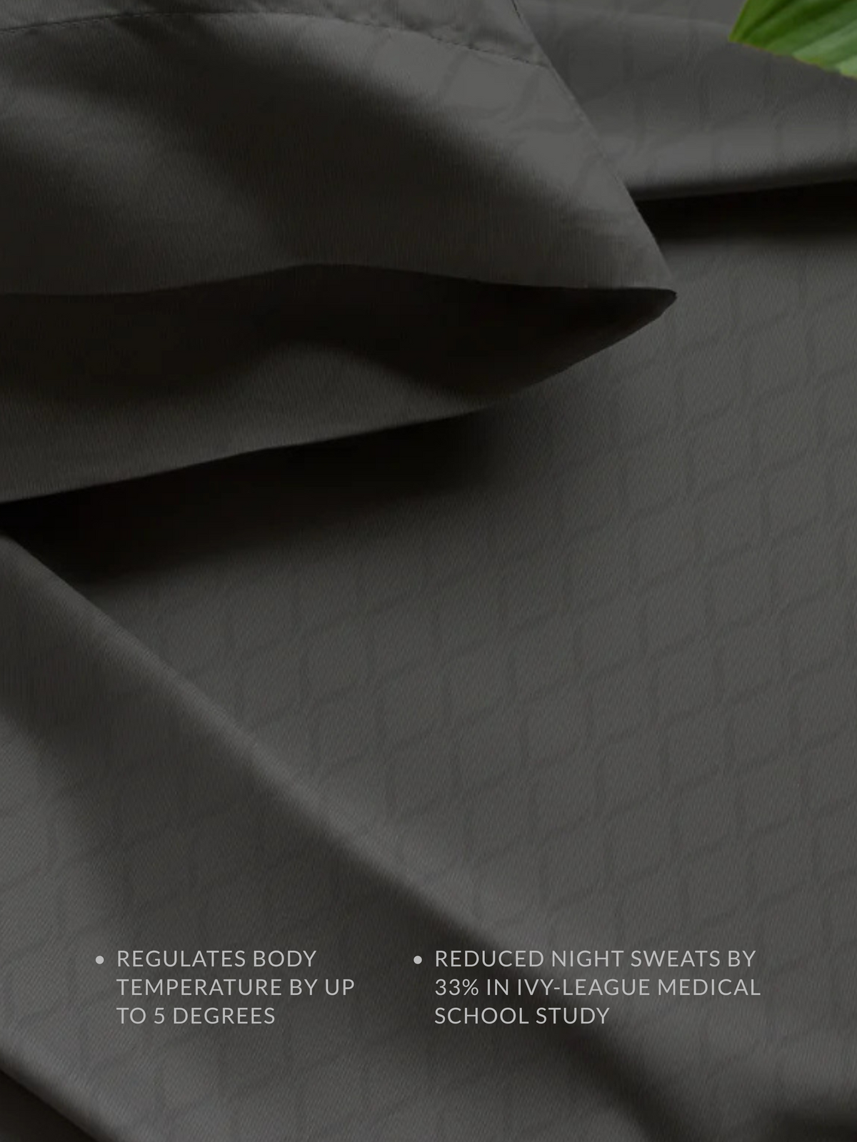 Temperature-Regulating Cotton Percale Sheets Set, detail view