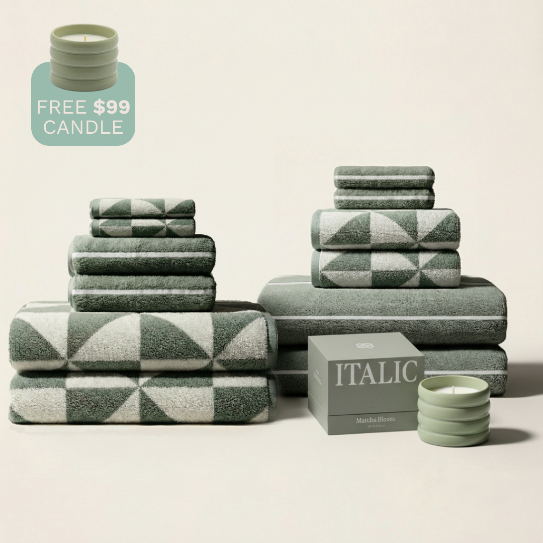 Deia Australian Cotton Towels, size detail