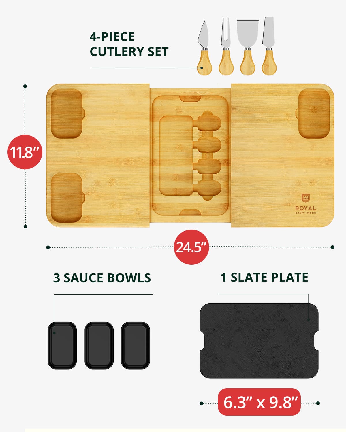Cheese Board Set with Slate Plate, lifestyle photo