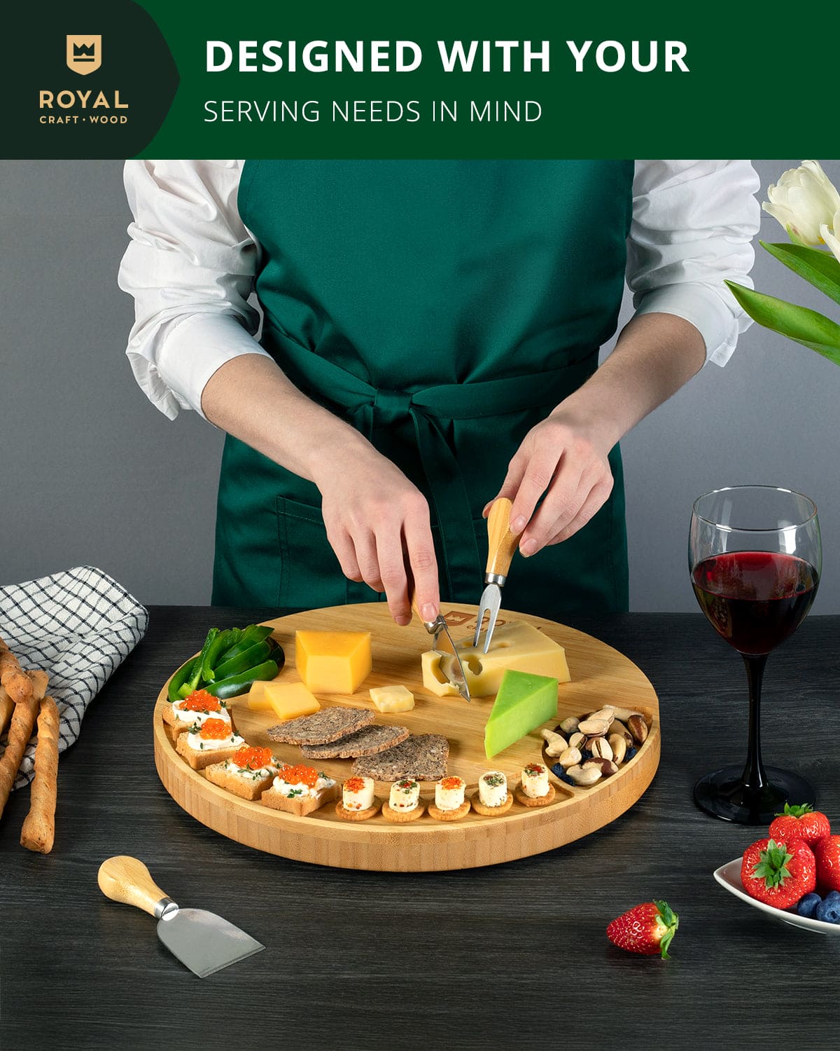Cheese Board, Round, detail view