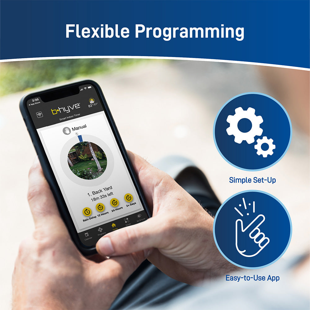 Orbit B-hyve XR Smart Sprinkler Timer, 8 Zones, in use