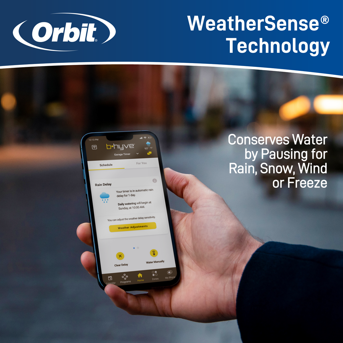 Orbit B-hyve XR Smart Sprinkler Timer, 8 Zones, lifestyle photo