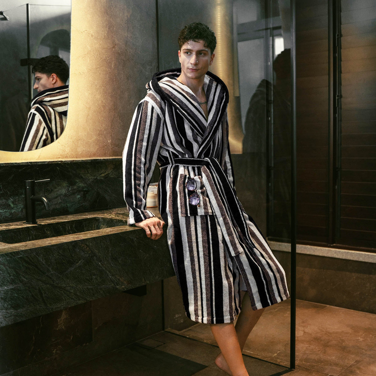 Ultraplush Australian Cotton Unisex Bathrobe, close-up