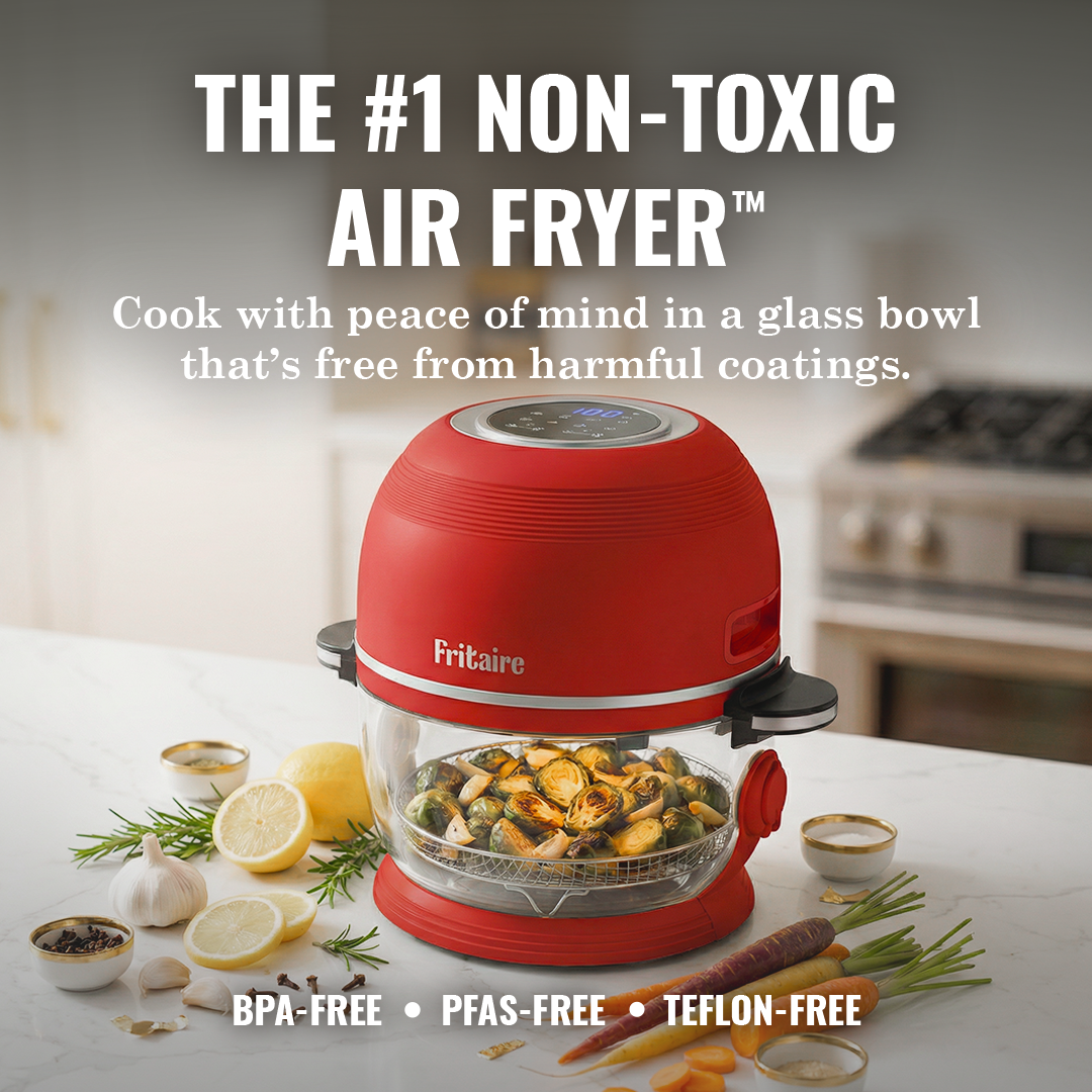 Fritaire Self-Cleaning Non-Toxic Air Fryer – Orange, size detail