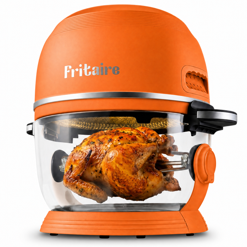 Fritaire Self-Cleaning Non-Toxic Air Fryer – Orange, front view