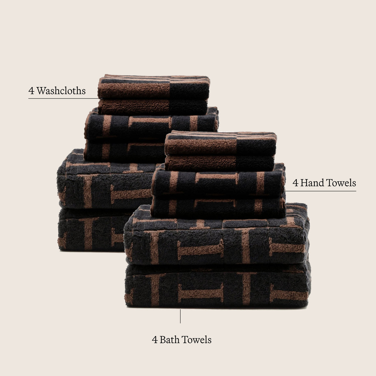 Tessera Australian Cotton Towels, size detail