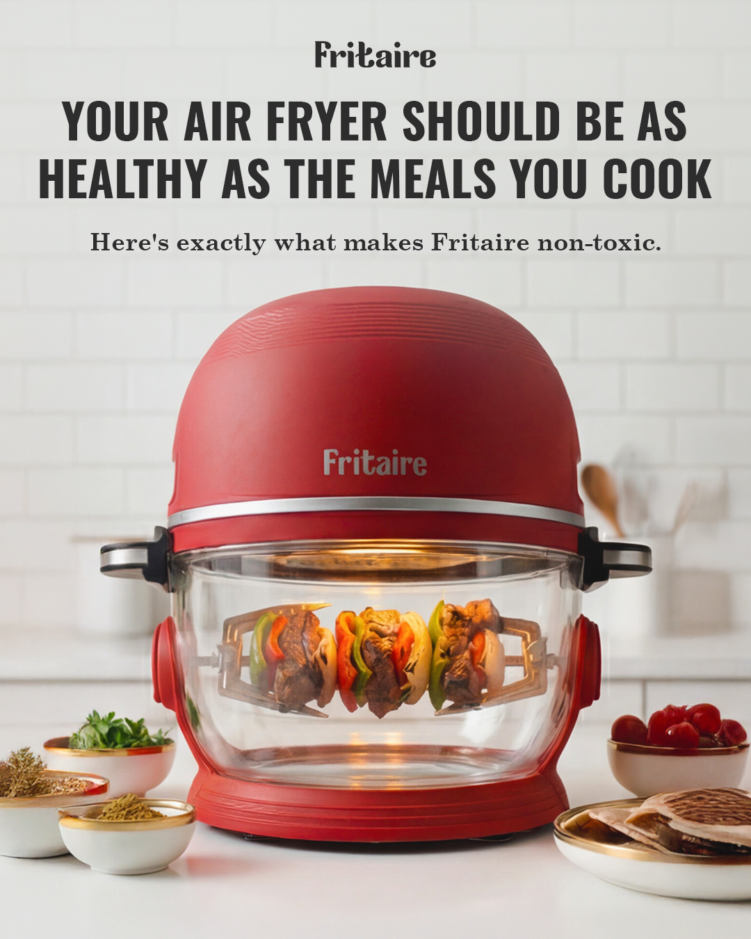 Fritaire Self-Cleaning Non-Toxic Air Fryer – Orange