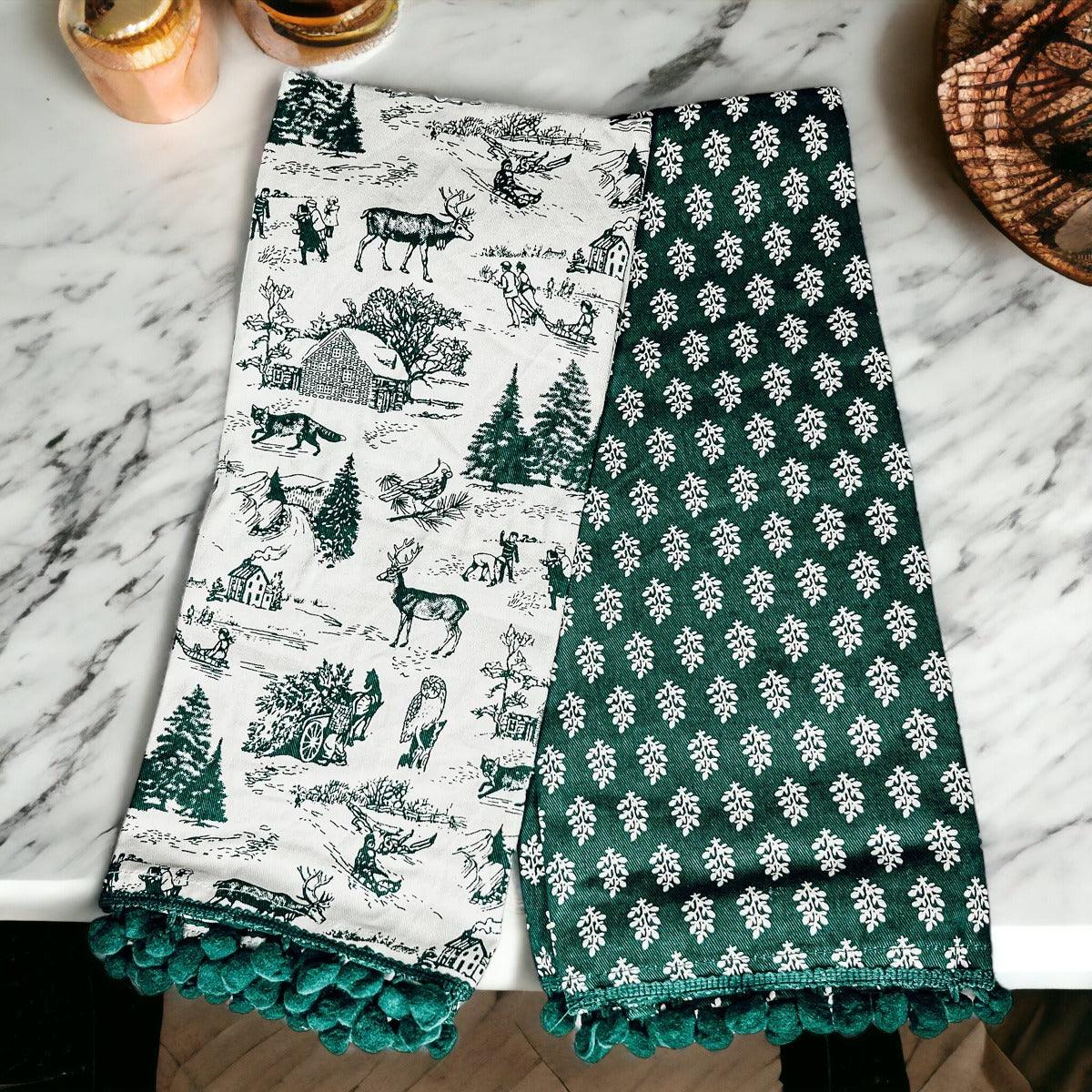 Forest Green Tea Towels