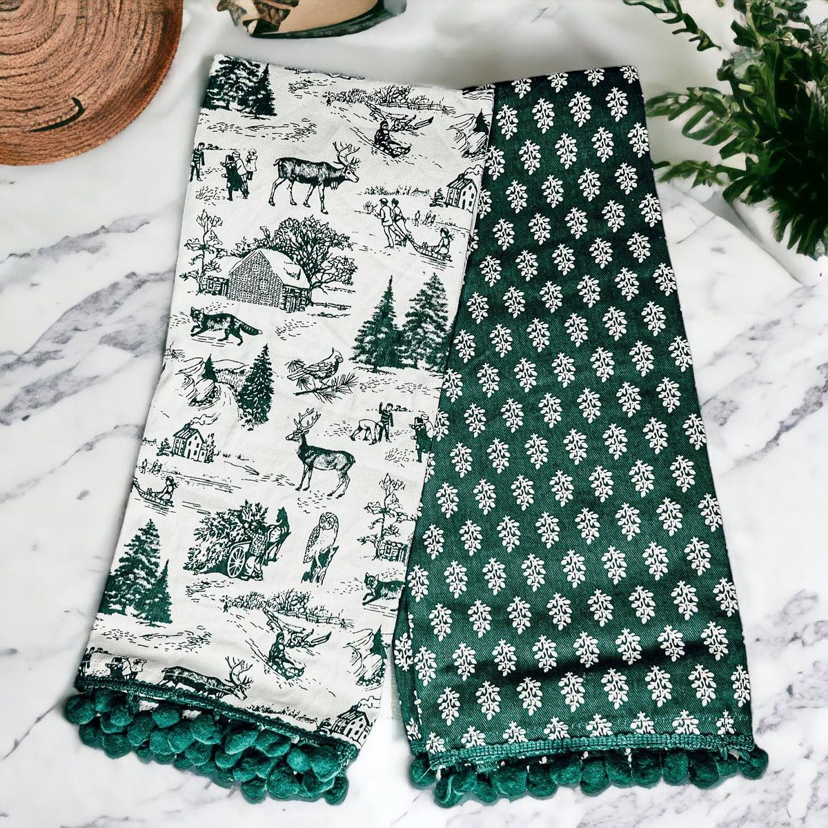Forest Green Tea Towels