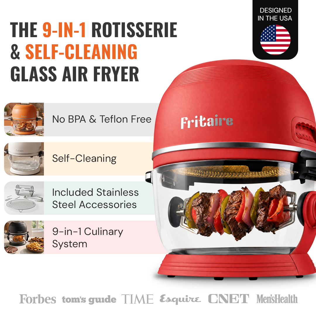 Fritaire Self-Cleaning Non-Toxic Air Fryer – Orange, lifestyle photo