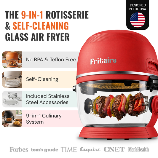 Fritaire Self-Cleaning Non-Toxic Air Fryer – Orange, lifestyle photo