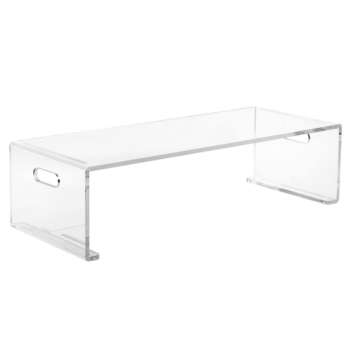 Stackable Clear Acrylic Shoe Shelf for Closets, front view
