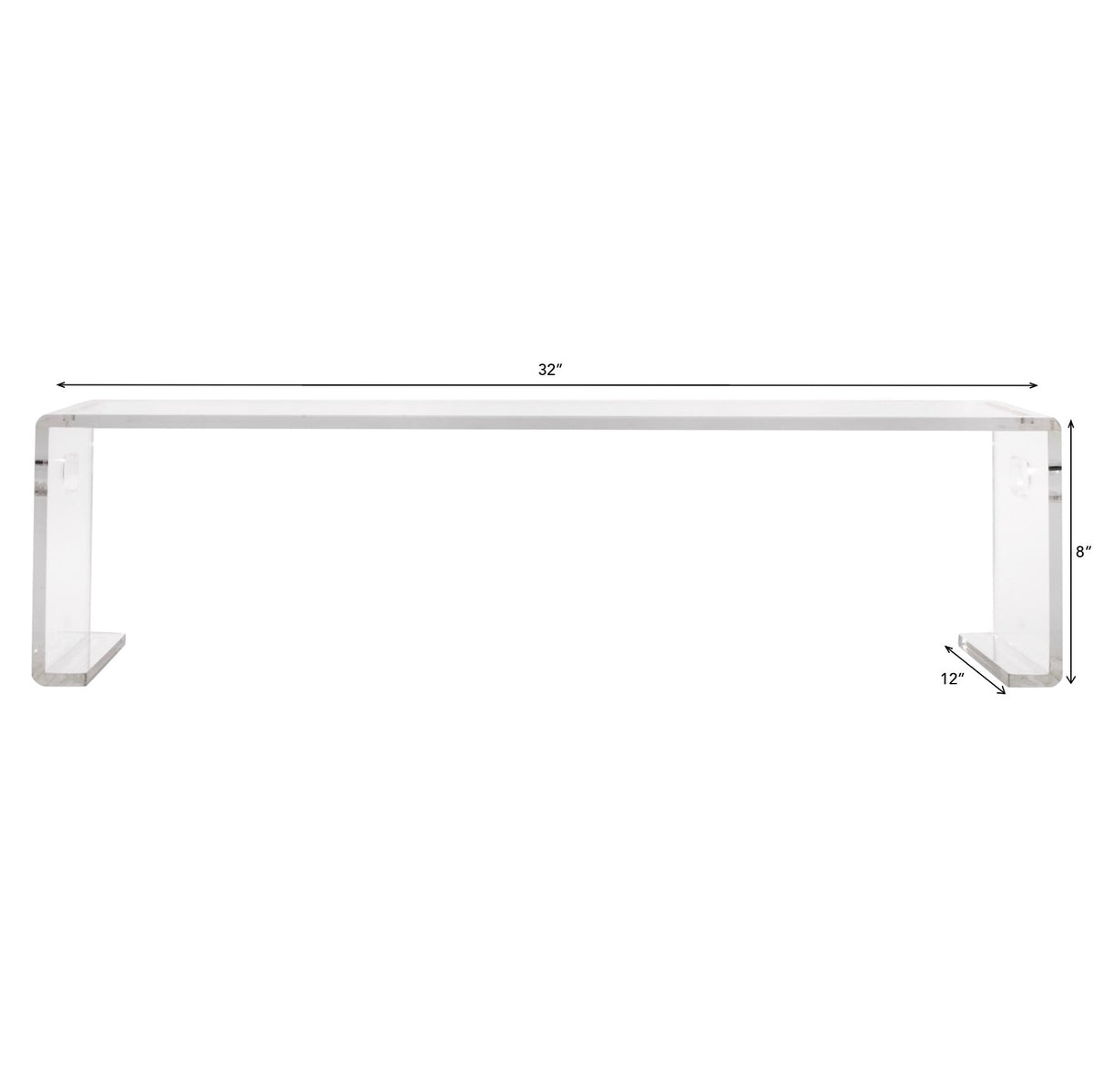 Stackable Clear Acrylic Shoe Shelf for Closets, close-up