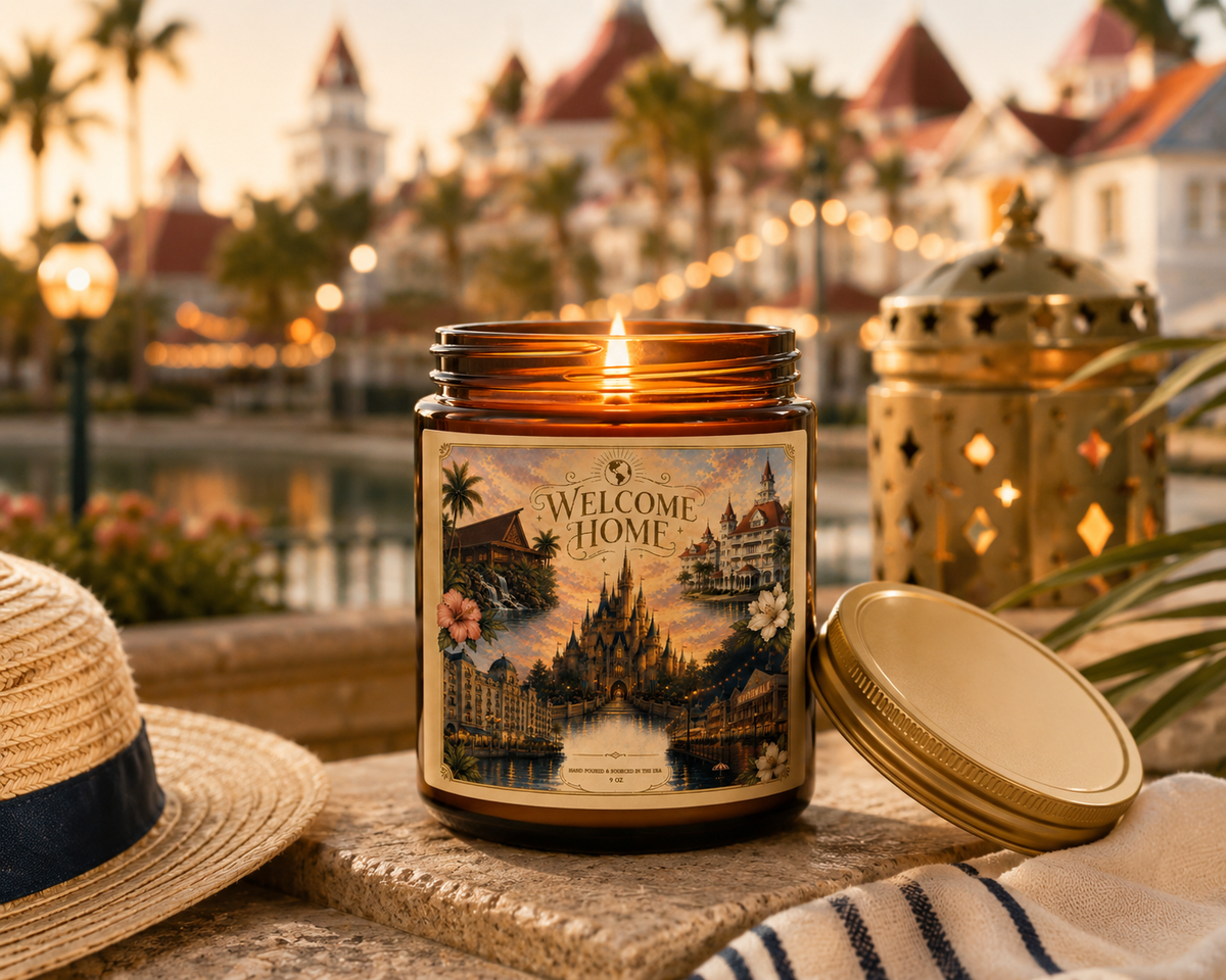 Welcome Home Scented Candle, 9 oz, detail view