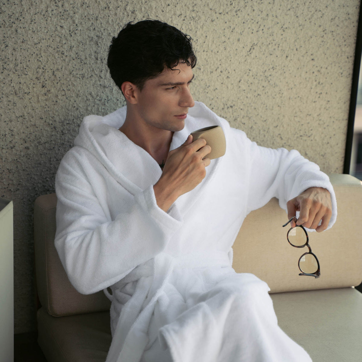 Ultraplush Australian Cotton Unisex Bathrobe, full set