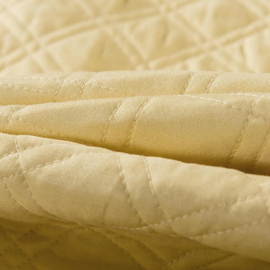 Buttercup Diamond-Stitched Matelasse Quilt Set, alternate angle