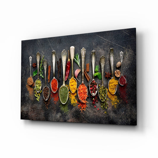 Spice Spoons Glass Wall Art, lifestyle photo